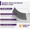 Twin size 12-inch Charcoal Infused Memory Foam Mattress with Removable Cover