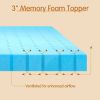 Twin size 3-inch Thick High Density Memory Foam Mattress Topper