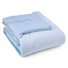 HGTV Cooling Throw Blanket Light Blue Stripe 60 x 80 inches