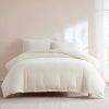 Full / Queen 3-Piece Off White Boucle Duvet Cover Set