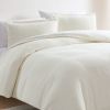Full / Queen 3-Piece Off White Boucle Duvet Cover Set