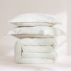 Full / Queen 3-Piece Off White Boucle Duvet Cover Set