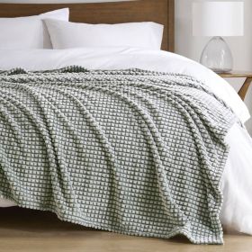 Carved Plush Blanket Full/Queen (Color: as Pic)