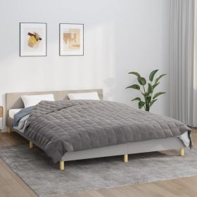 Weighted Blanket Gray 78.7"x78.7" 19.8 lb Fabric (Color: Gray)