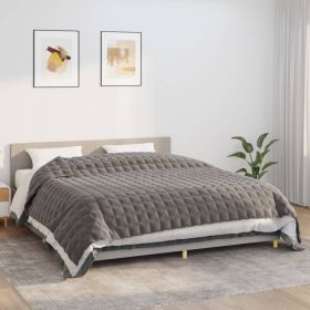 Weighted Blanket Gray 86.6"x102.4" 33.1 lb Fabric (Color: Gray)